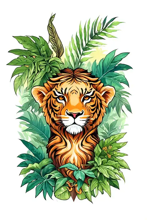 jungle theme half sleeve tattoo tattoo design idea