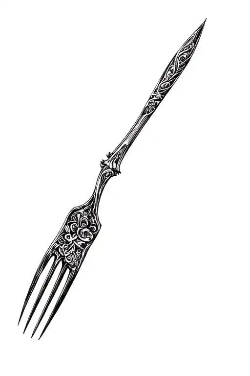 fork  tattoo design idea