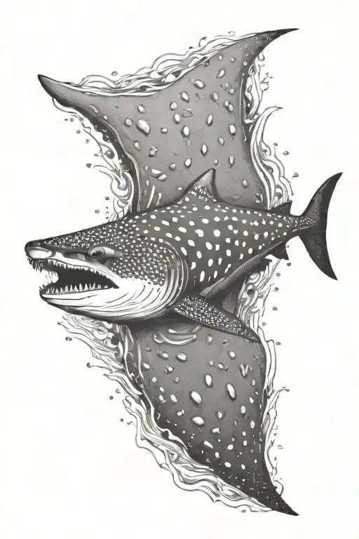 whale shark tattoo design idea