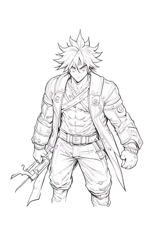 historical hero academia tattoo design idea