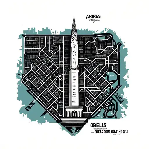 subway map buenos aires obelisk tattoo design idea