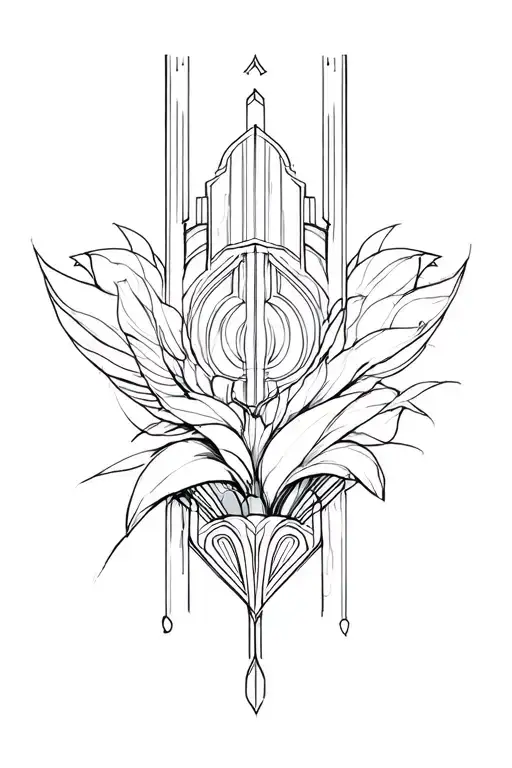 Art Deco tattoo design idea