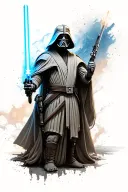 prime Jedi with gray Jedi code tattoo design idea