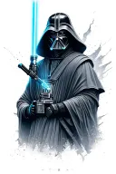 prime Jedi with gray Jedi code tattoo design idea