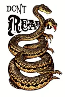 dont tread on me rattlesnake tattoo design idea