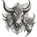 Taurus And Libra tattoo design idea