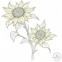 van gogh sunflower tattoo design idea