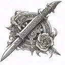 Brotherhood sword tattoo design idea