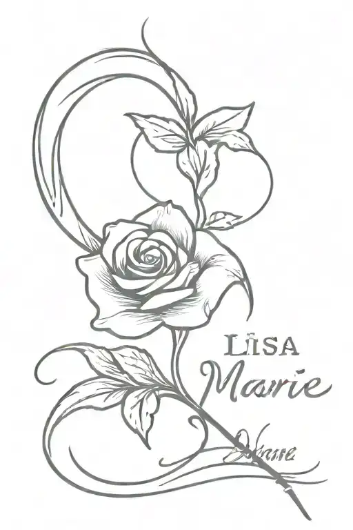 Memorial tattoo for mom written including name "Lisa Marie", the day she was born "10/26/69" and the day died "07/22/16" tattoo design idea