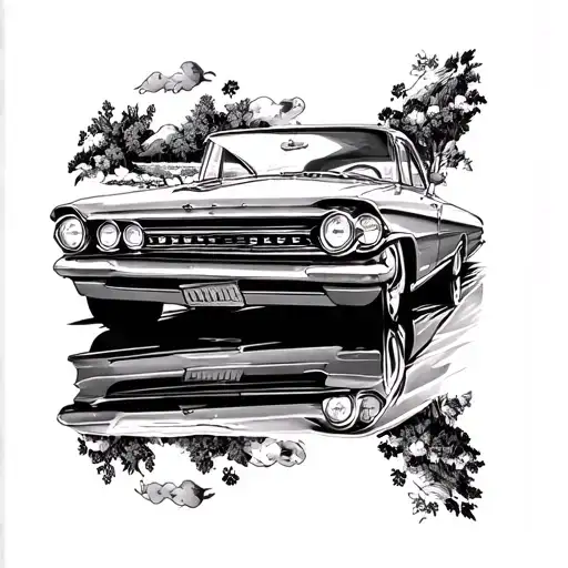 pontiac boneville 1965 tattoo design idea