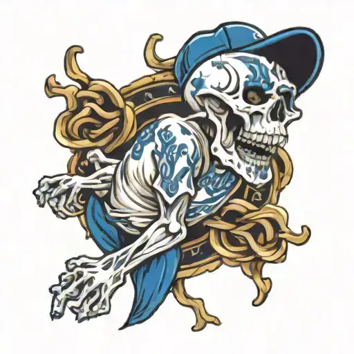 Dodgers bones tattoo design idea