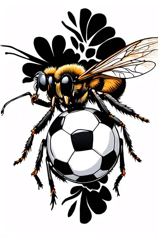 bee's, racing, soccer and 6 tattoo design idea