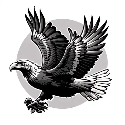 west coast eagle swooping to pick up afl premiership cup with its wings tattoo design idea