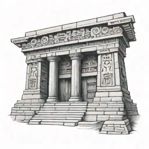 Mayan Temple tattoo design idea