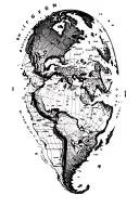 world adventure map tattoo design idea