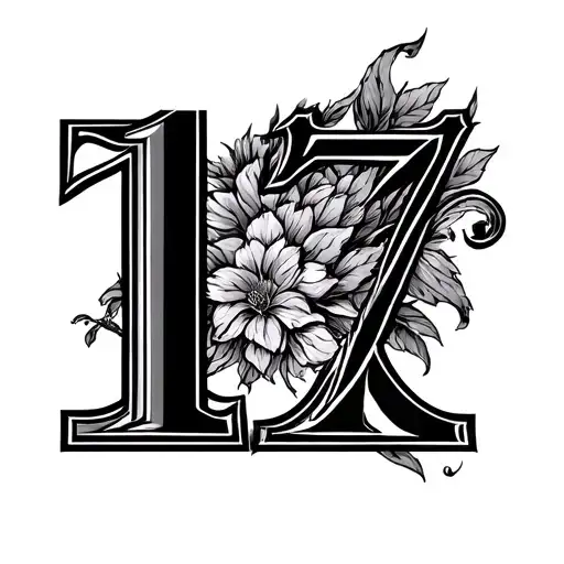 1 17 27 in roman numerals tattoo design idea