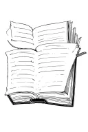 old book open blank pages tattoo design idea