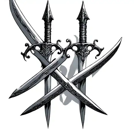 3 Swords tattoo design idea