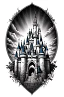 A forearm tattoo, that start about 3 inches from the wrist and I want it to be the Cinderella castle from Walt Disney wo tattoo design idea