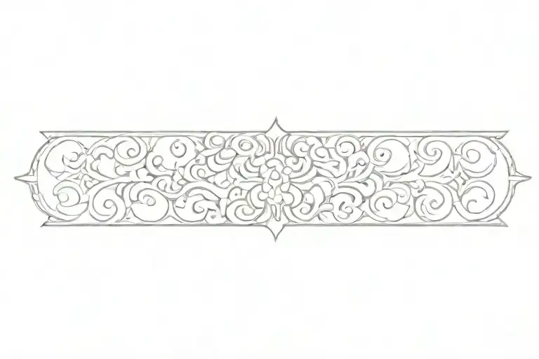 spanish tile tattoo design idea