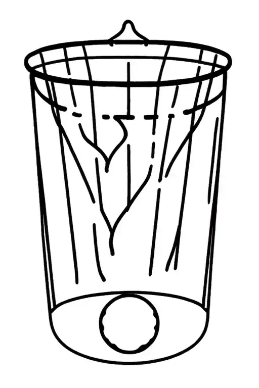 disc golf basket tattoo design idea
