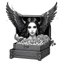 full sleeve Gemini with a pandora box filled tattoo design idea
