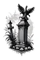 graves in gardens tattoo design idea
