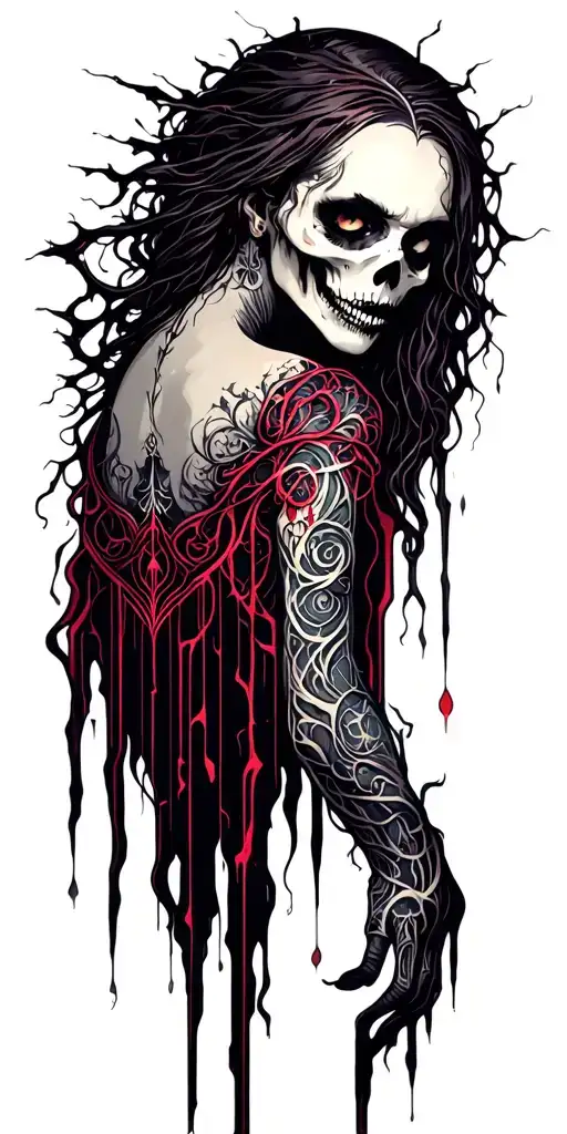 electric lines tattoo design idea