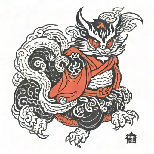 Tengu, Oni, Kitsune, Daruma, Kappa tattoo design idea