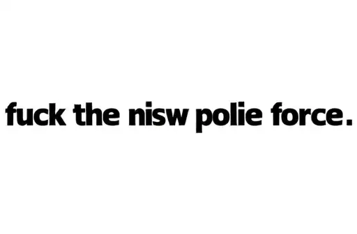 "fuck the nsw police force" tattoo design idea