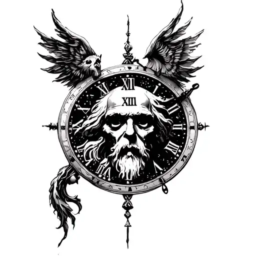 Father Time tattoo design idea
