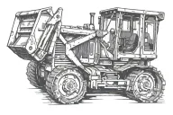 bulldozer tattoo design idea