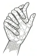 Lesbian hand choking each tattoo design idea