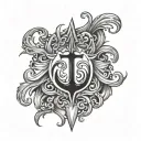 Barbados Trident tattoo design idea