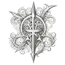 Barbados Trident tattoo design idea