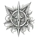 Barbados Trident tattoo design idea
