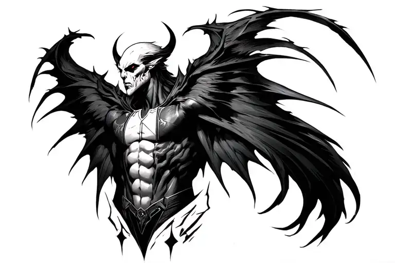 lucifer morningstar dc comic back tattoo design tattoo design idea