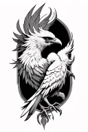 Phoenix bird tattoo design idea