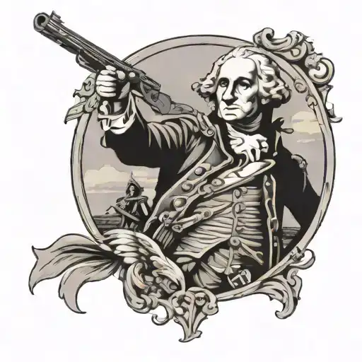 george washington crossing the delaware ar 15 tattoo design idea