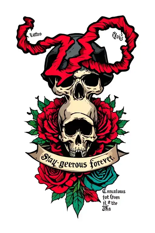 stay dangerous forever 25 tattoo design idea