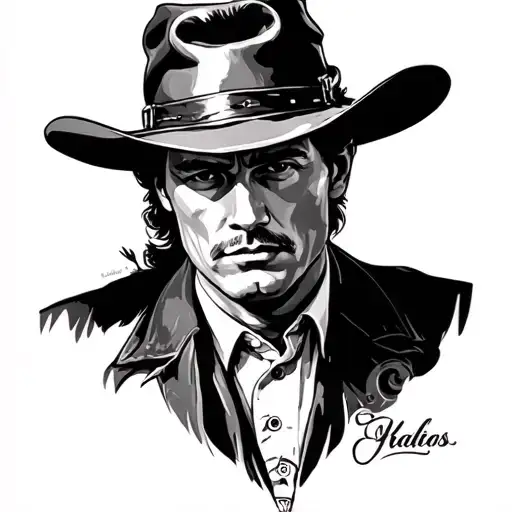 val kilmer Doc Holliday tattoo design idea