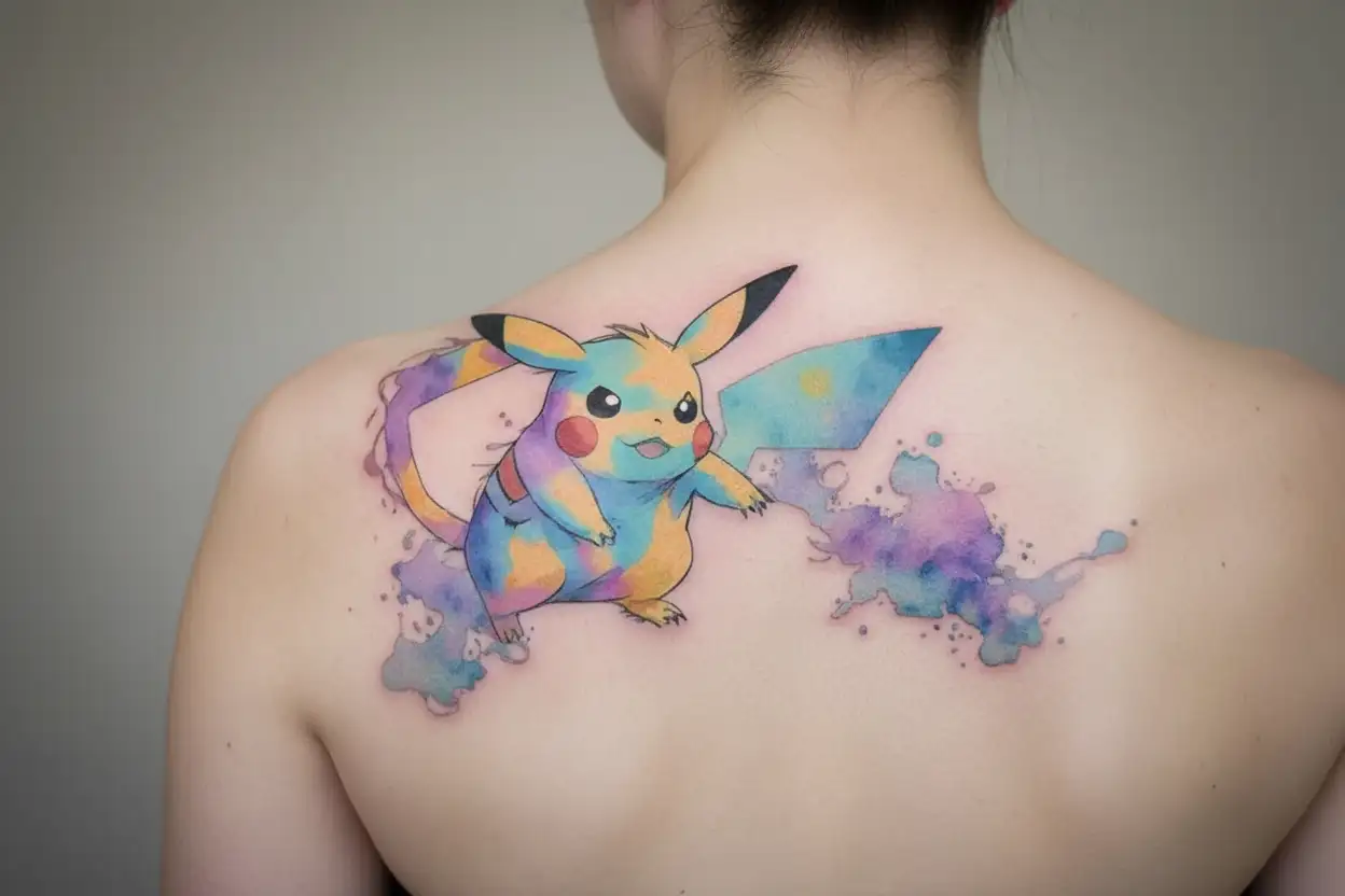 pikachu pokemon tattoo design idea