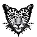 Can you create a heart shaped tattoo with leopard print? Can you make it for a guy? More manly. On the outside of the wr tattoo design idea