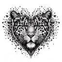 Can you create a heart shaped tattoo with leopard print? Can you make it for a guy? More manly. On the outside of the wr tattoo design idea