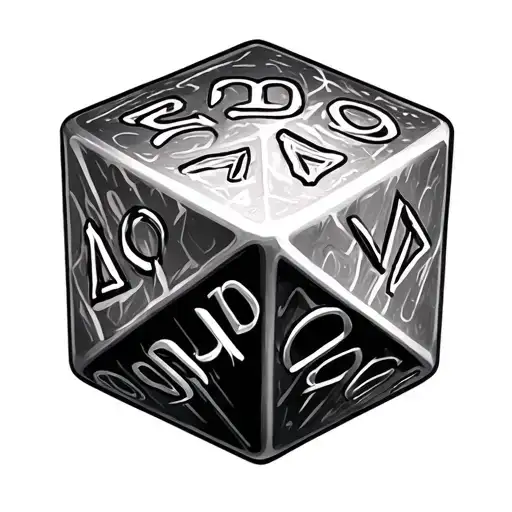 D20 Dice tattoo design idea