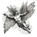icarus falling from sky tattoo design idea