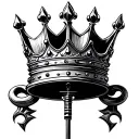 crown above key tattoo design idea