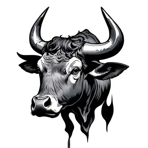 bull church tattoo design idea