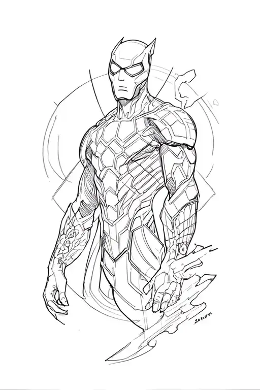 sleeve tattoo marvel comics tattoo design idea