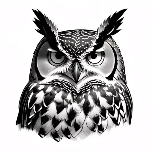 Great Horned Owl tattoo design idea